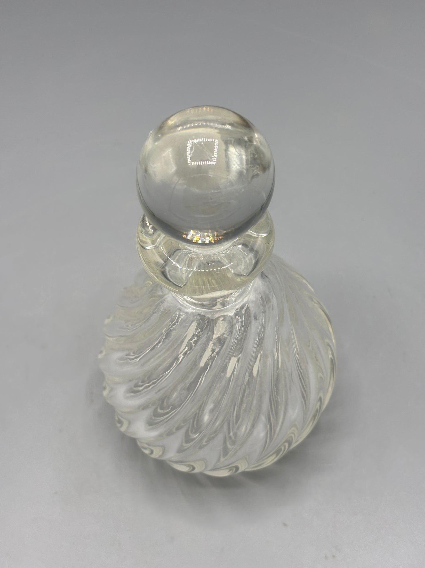 Clear glass Murano perfume bottle
