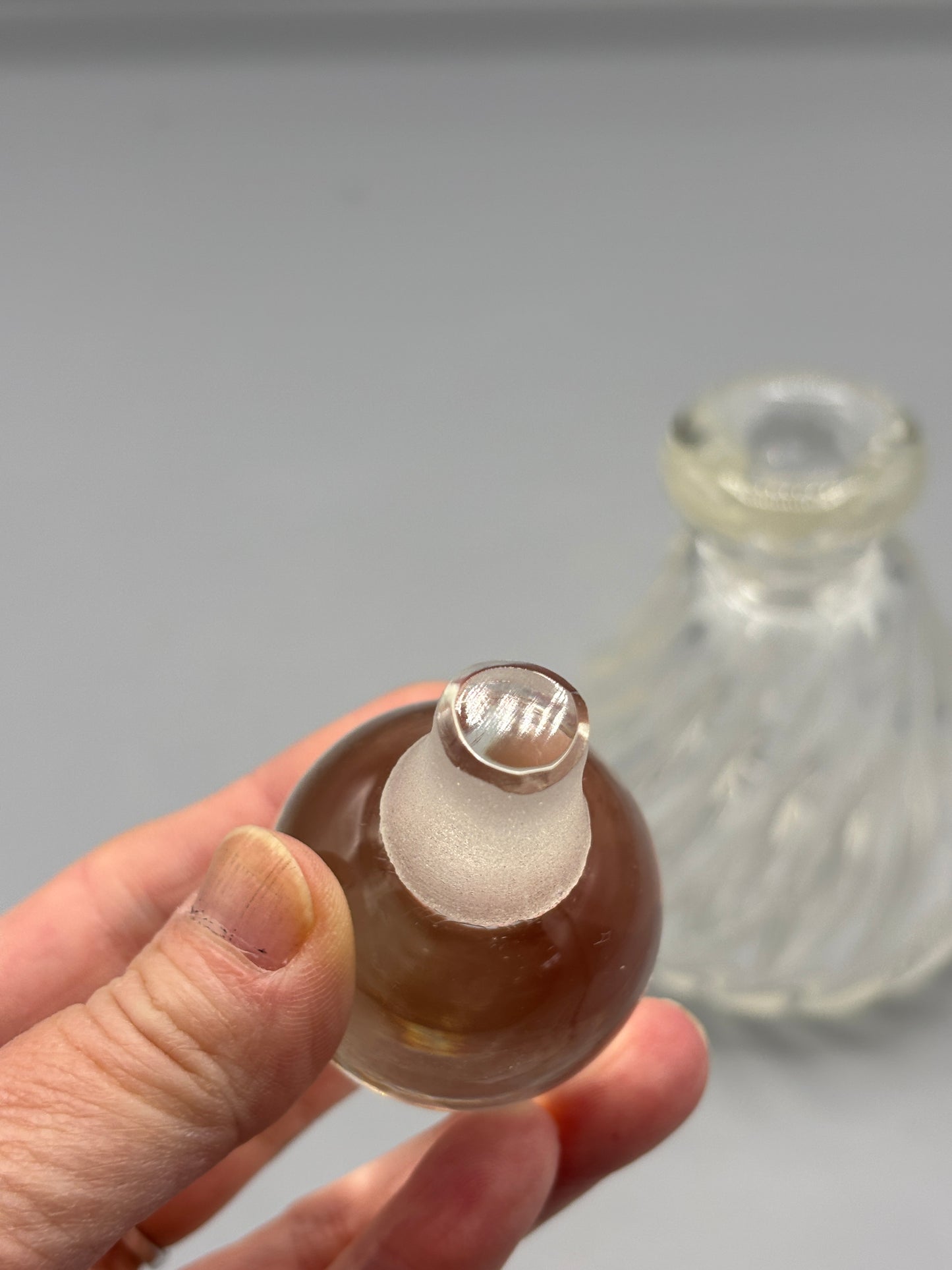 Clear glass Murano perfume bottle