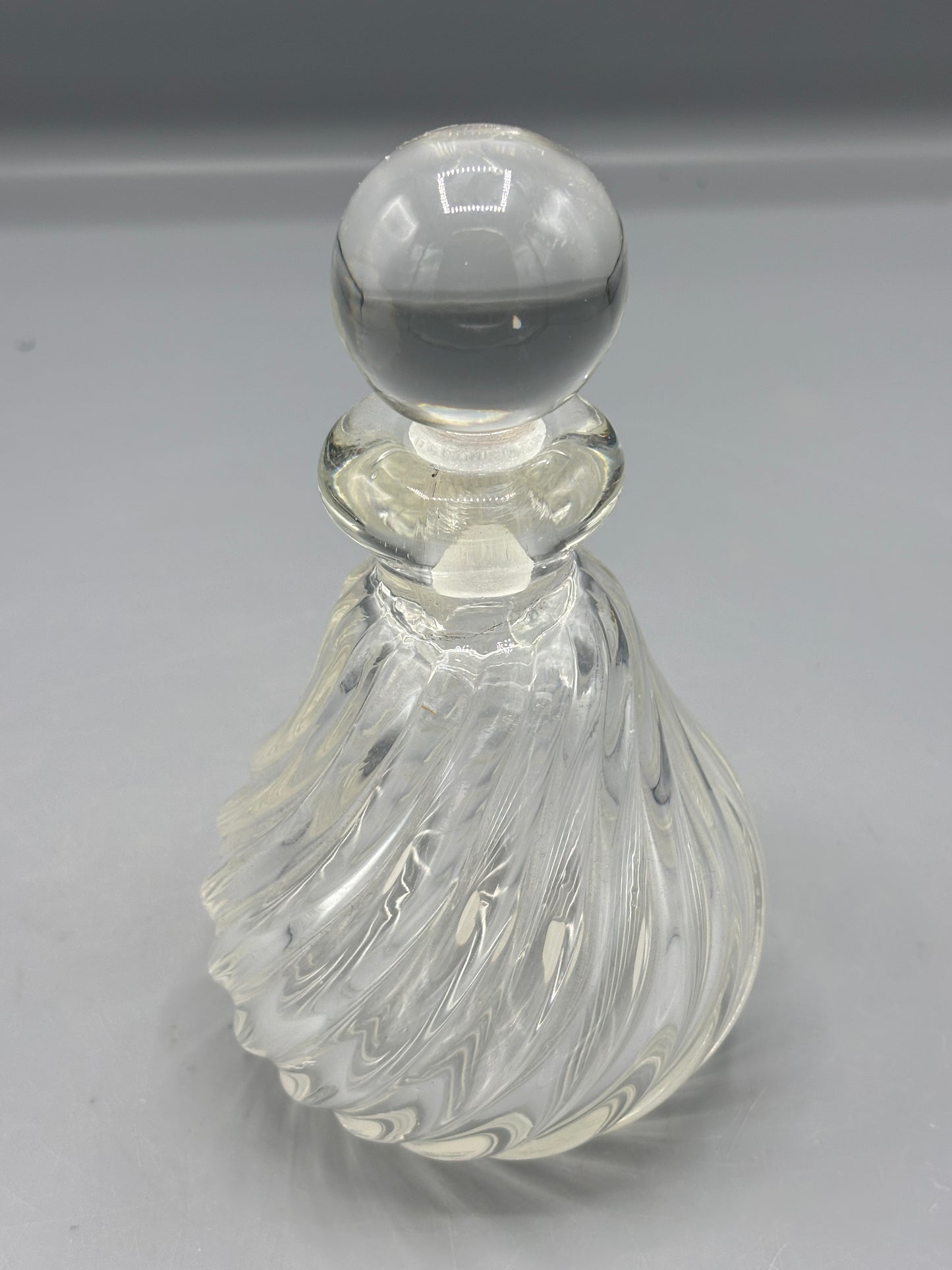 Clear glass Murano perfume bottle
