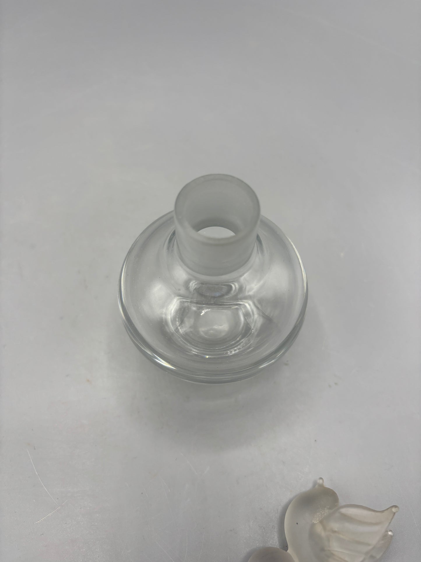 Irving W Rice Perfume bottle with frosted Dove stopper