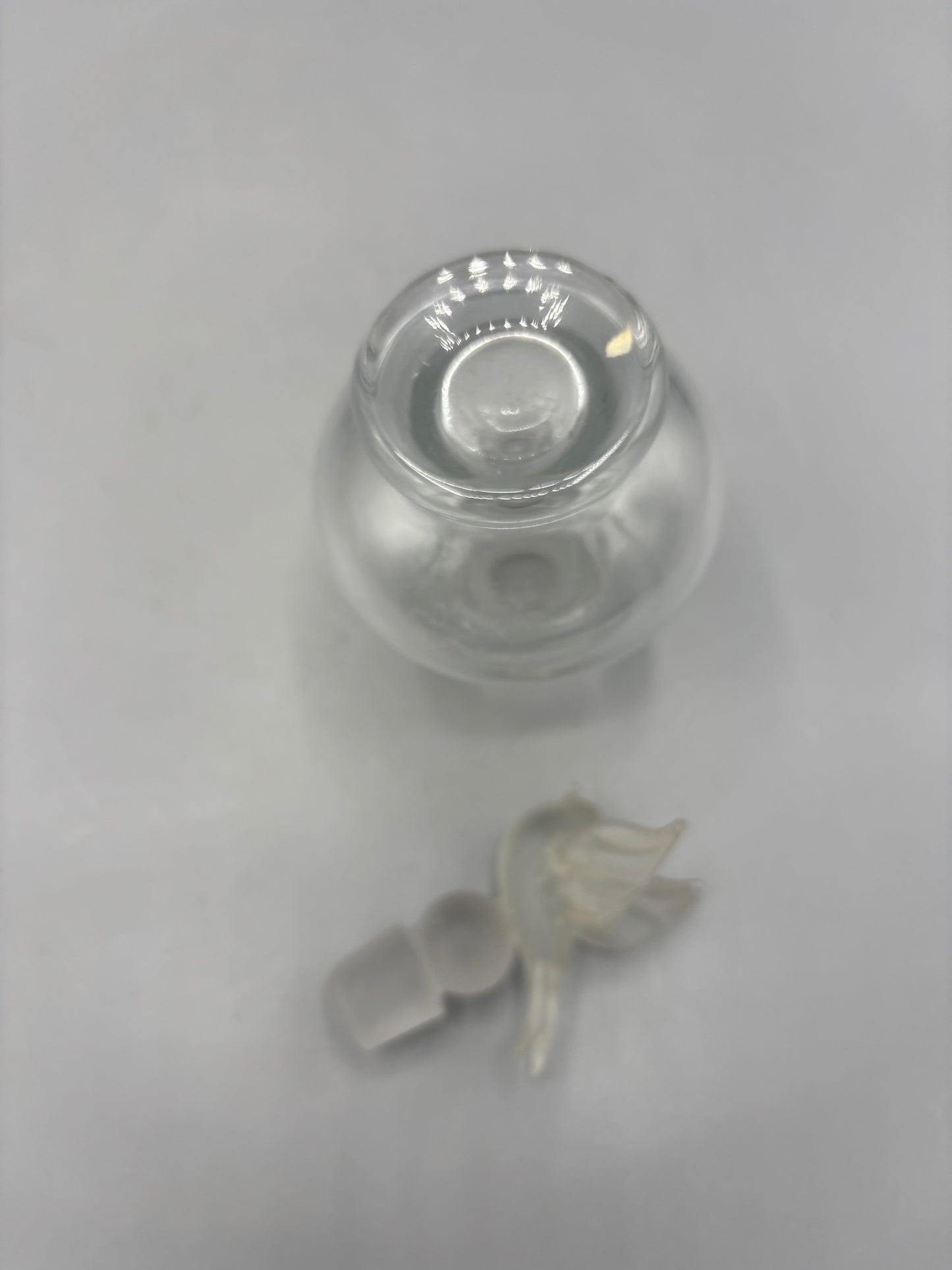 Irving W Rice Perfume bottle with frosted Dove stopper