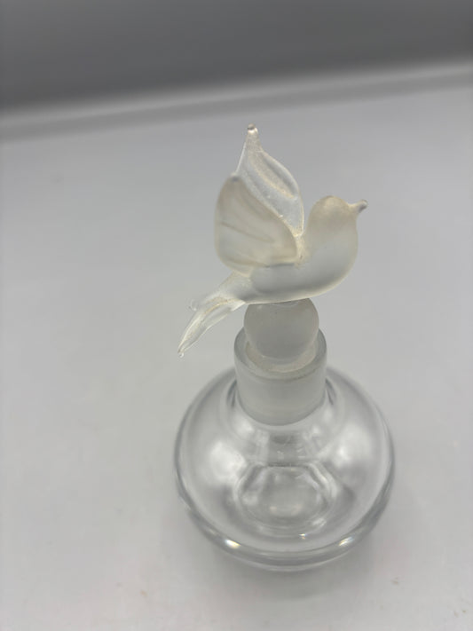 Irving W Rice Perfume bottle with frosted Dove stopper