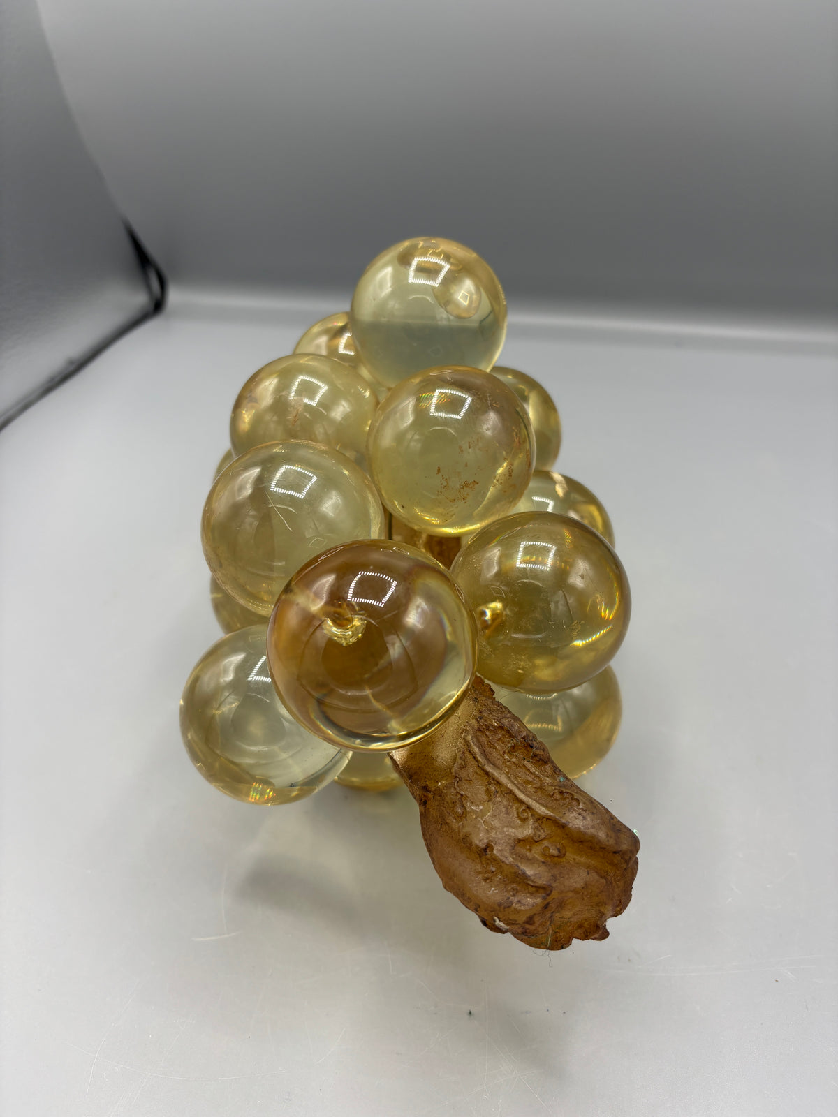 Vintage MCM Lucite Clear Grape Clusters