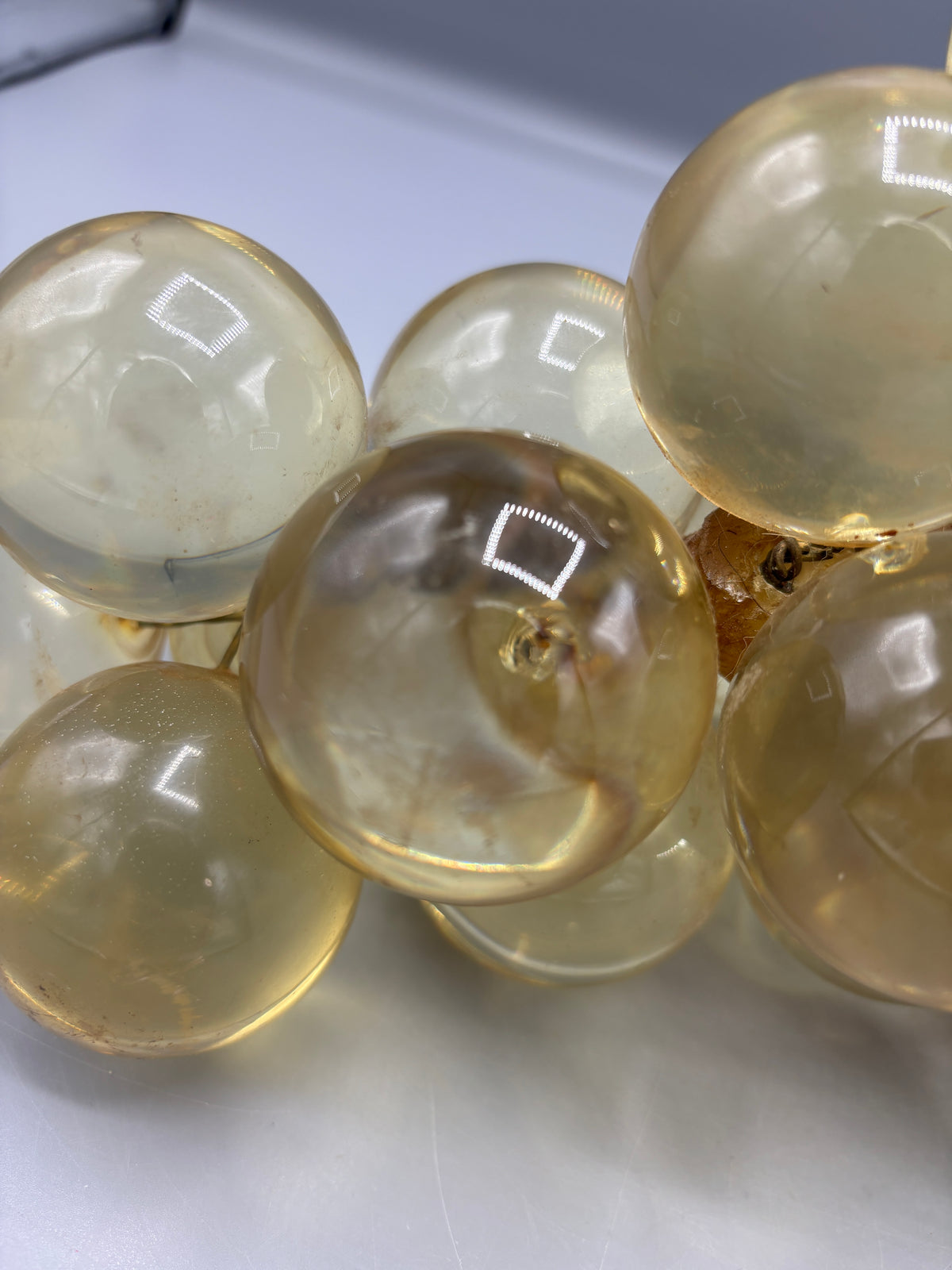 Vintage MCM Lucite Clear Grape Clusters