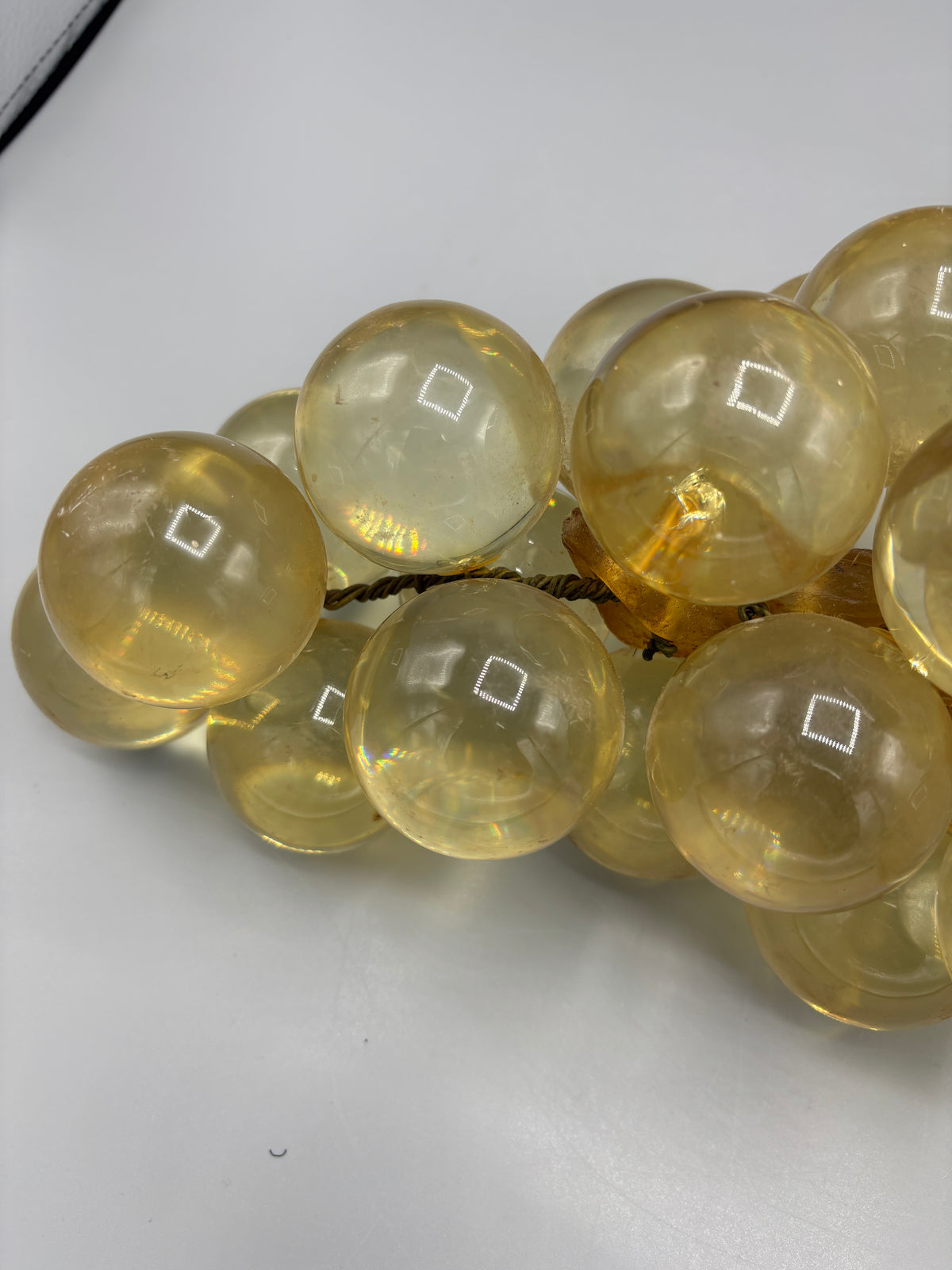 Vintage MCM Lucite Clear Grape Clusters