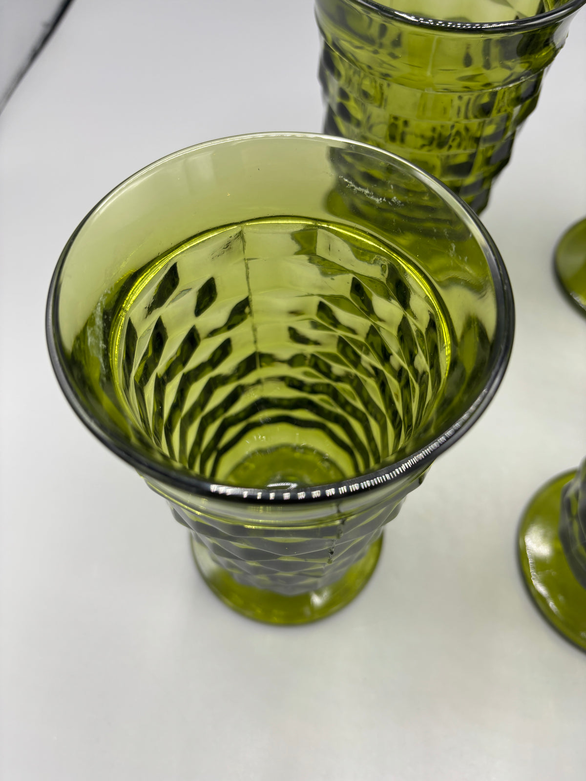 Vintage Avocado green Indiana Glasses