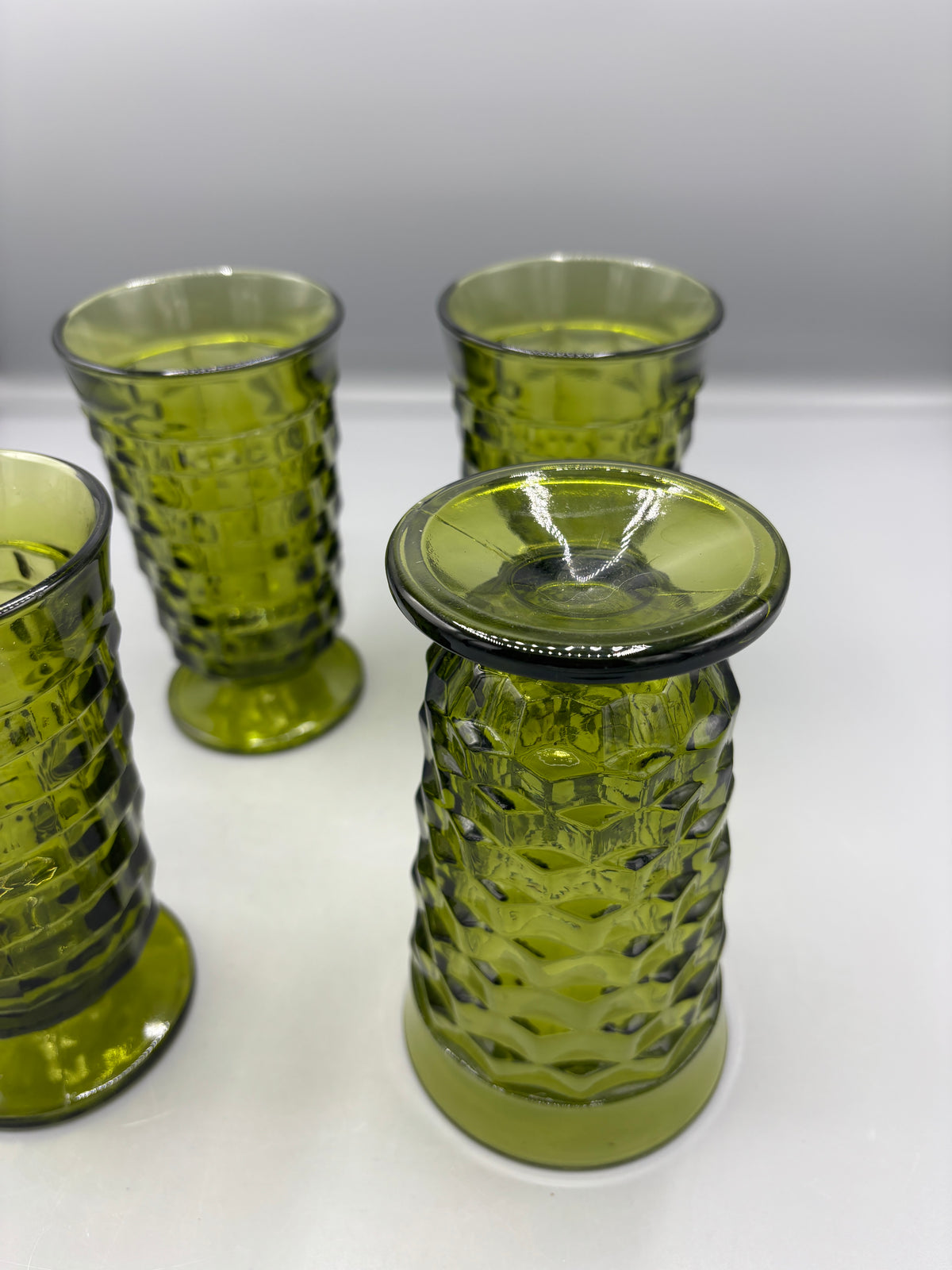 Vintage Avocado green Indiana Glasses