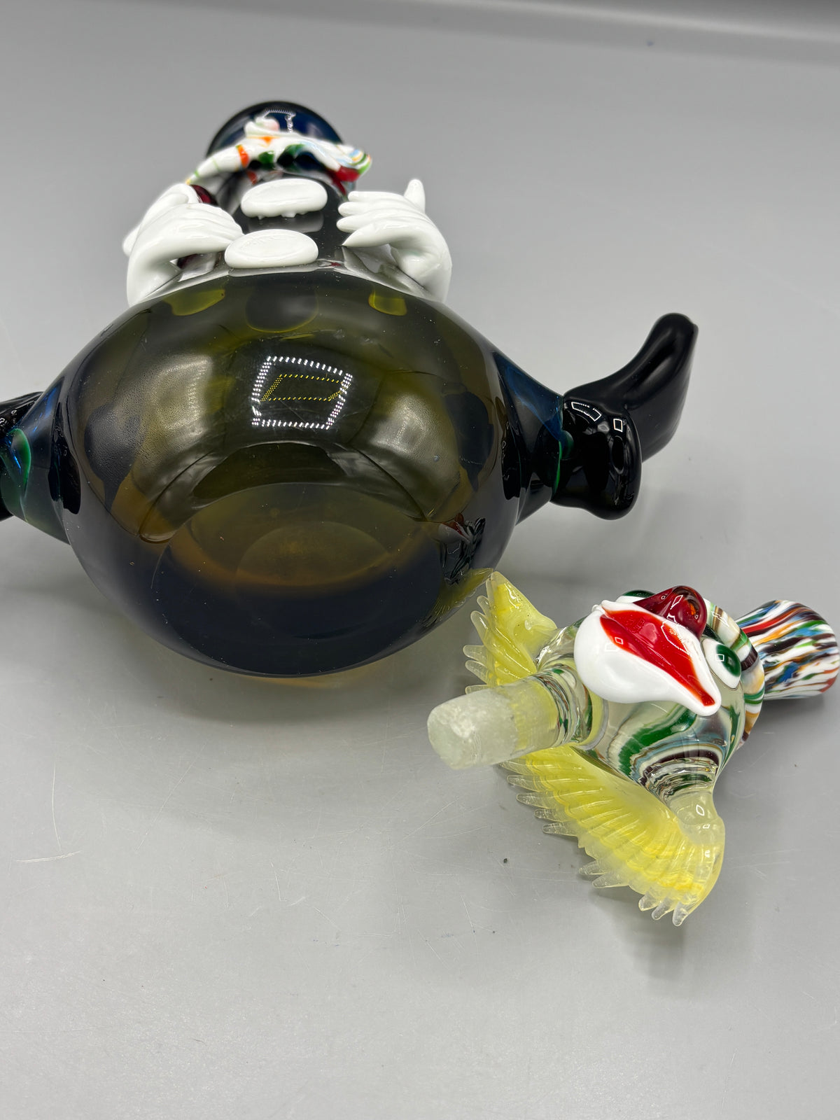 Vintage Mid Century Italian hand blown Clown decanter