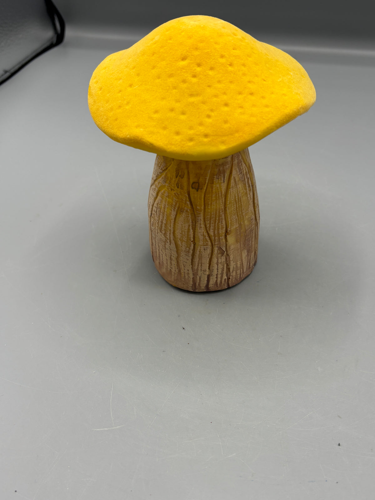 Harvest yellow flocked Mushroom