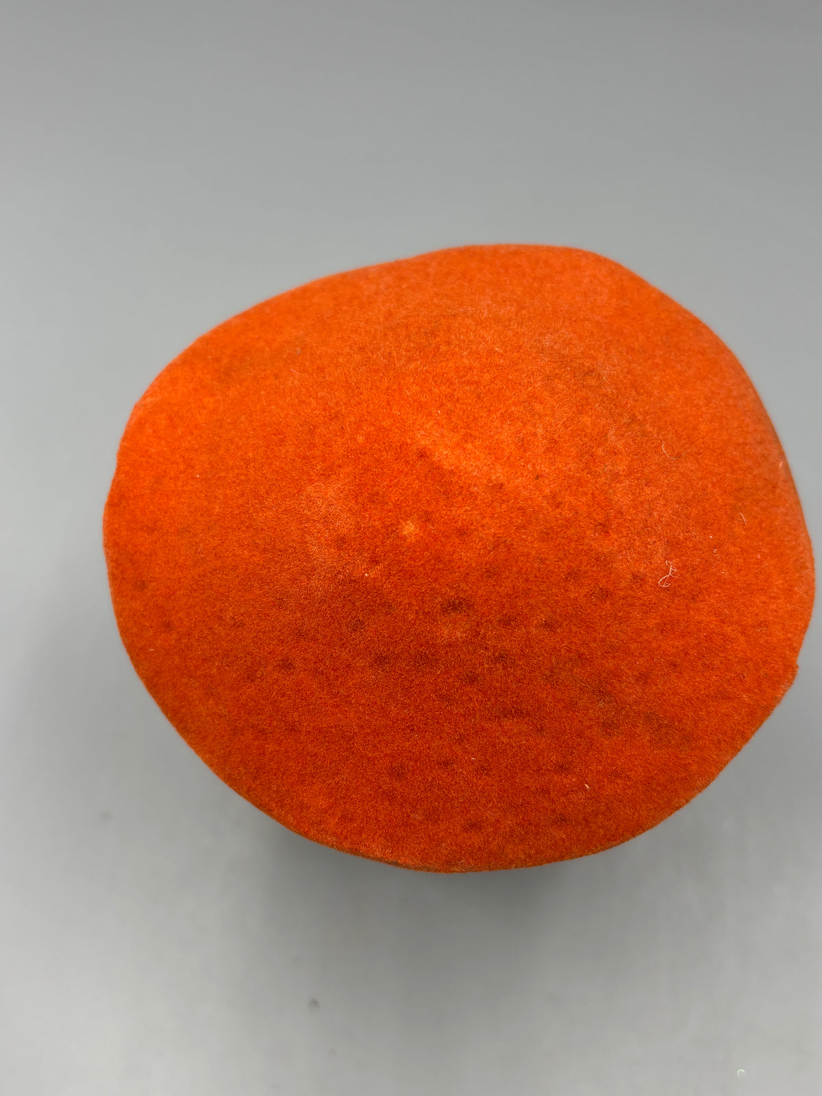 Harvest orange flocked Mushroom
