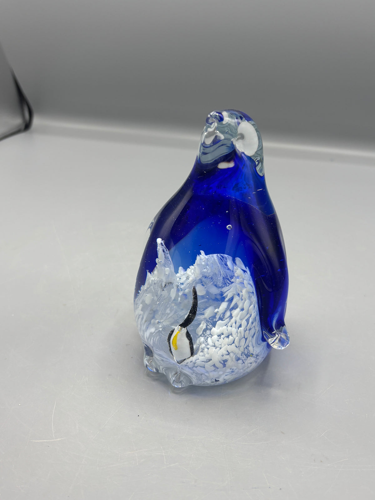 Murano style Penguin with baby