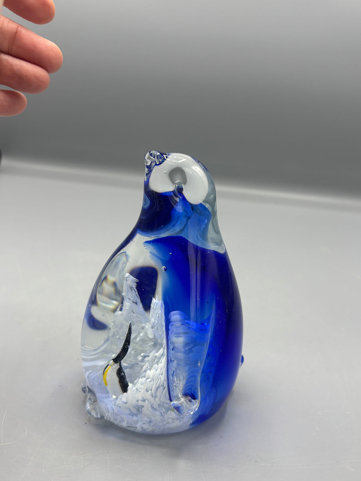 Murano style Penguin with baby