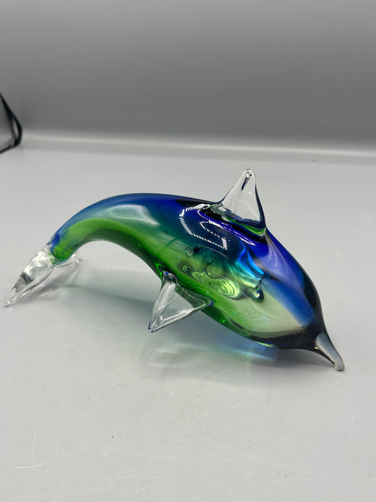 Vintage Blue & Green dolphin