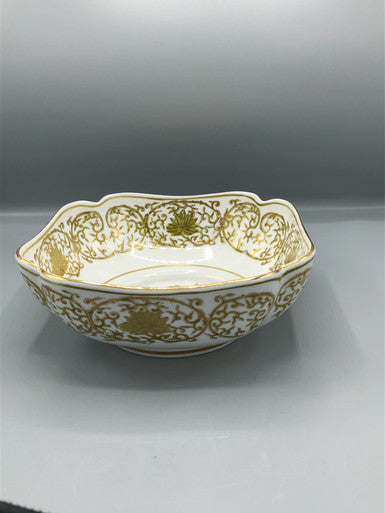 Square Gold & Cream bowl