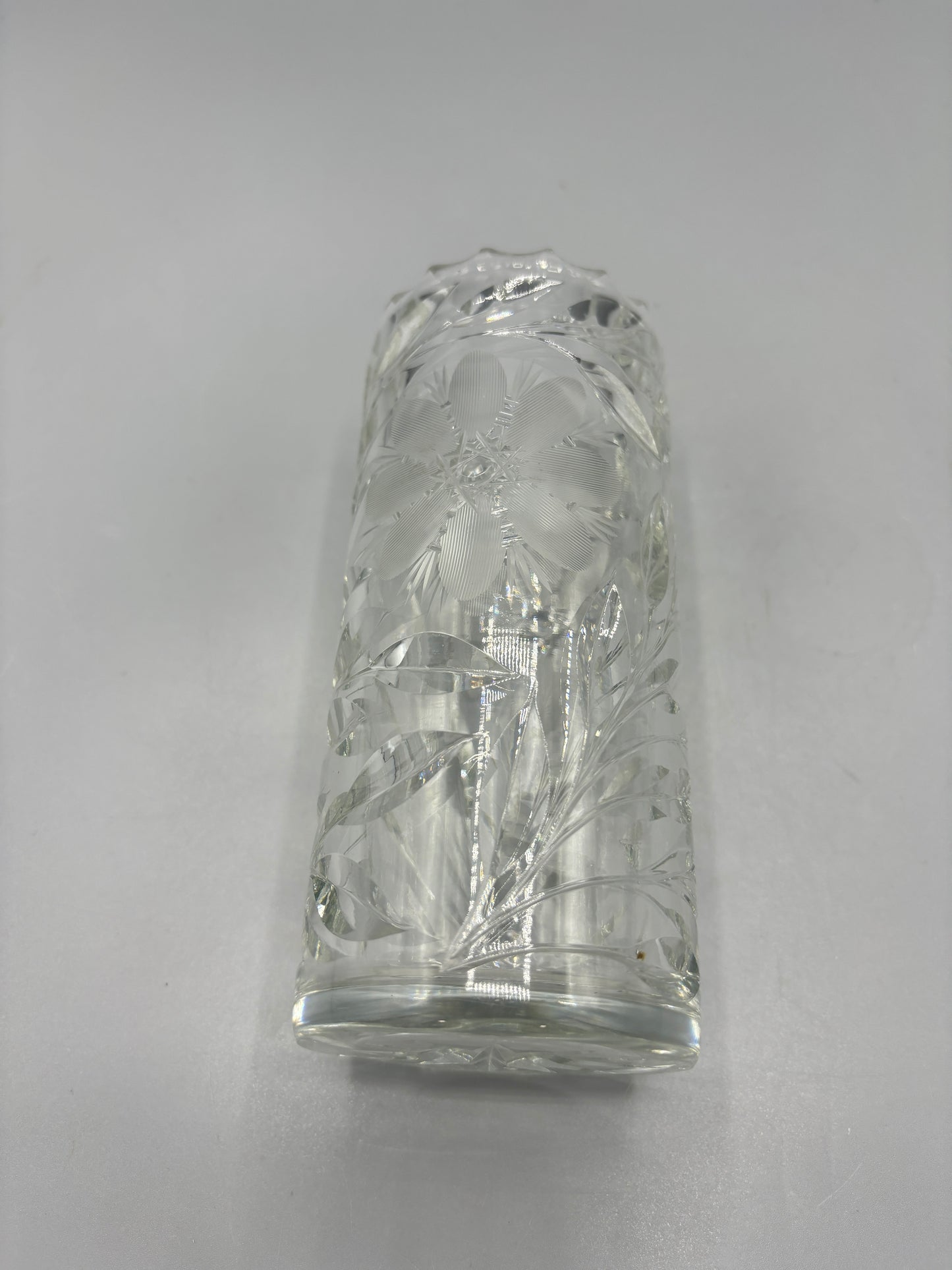 Brillant cut Crystal floral vase