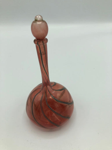 Pink &  Grey Swirls Perfume bottle