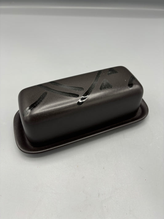 Pfaltzgraff midnight sun covered butter dish
