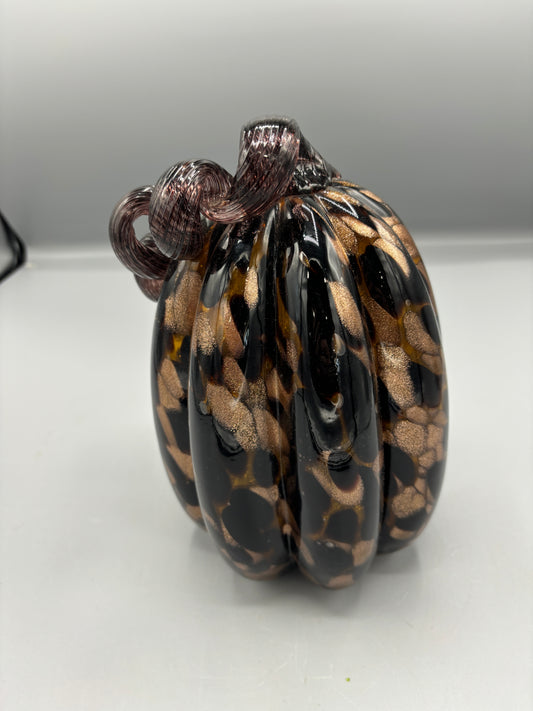 Hand Painted gold & brown Pumpkin