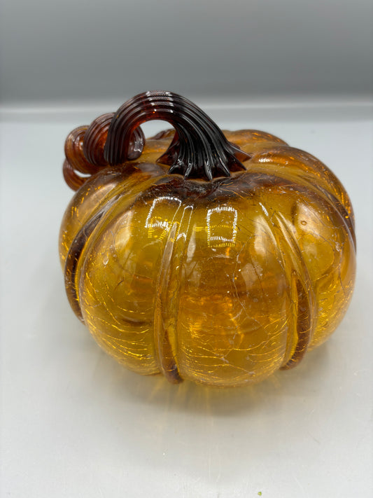 Glass Amber Pumpkin