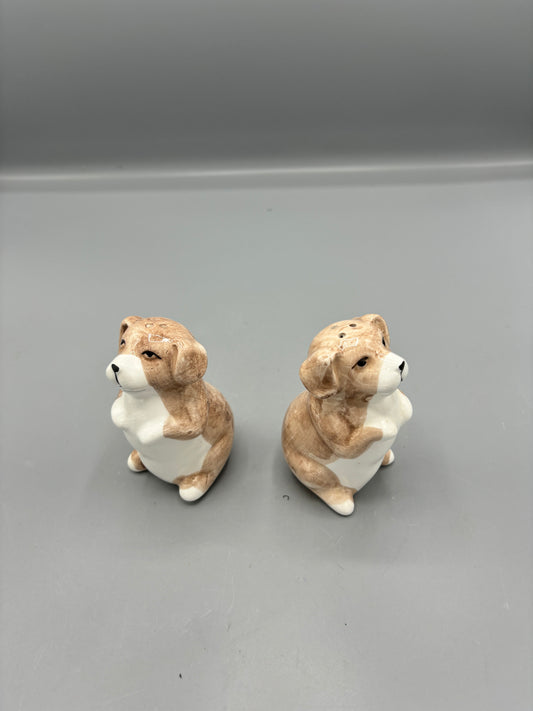 Ceramic dog salt & pepper