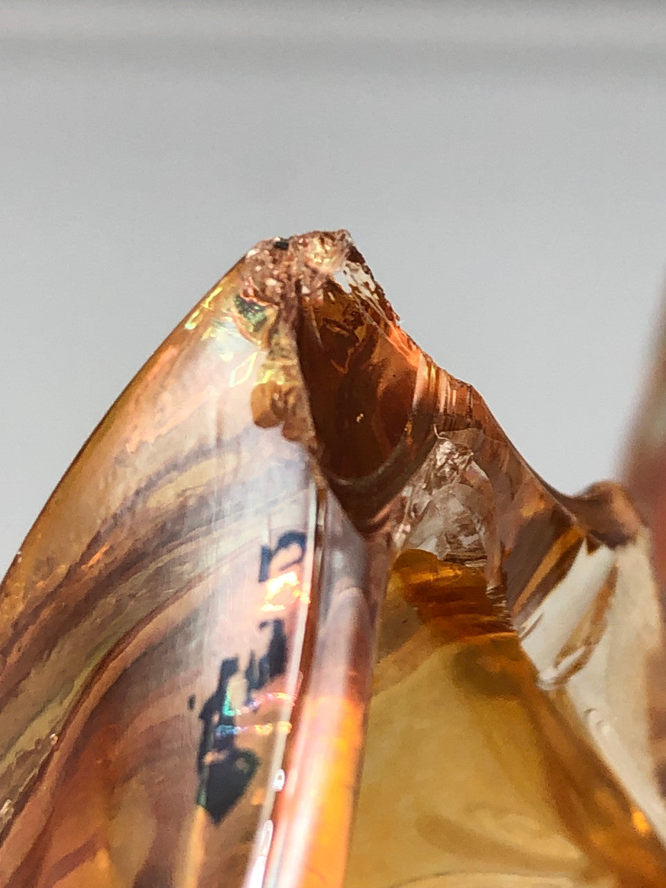 Vintage Iridescent orange butterfly dish