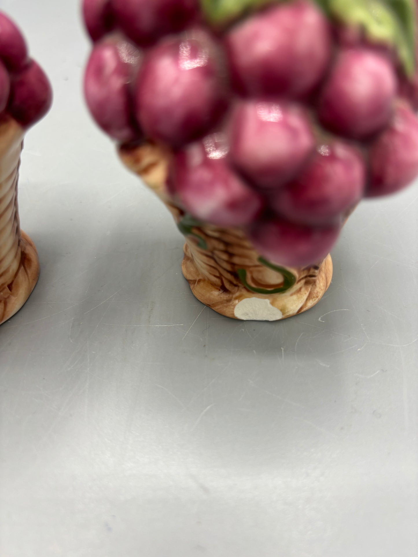 Ceramic grape salt & pepper