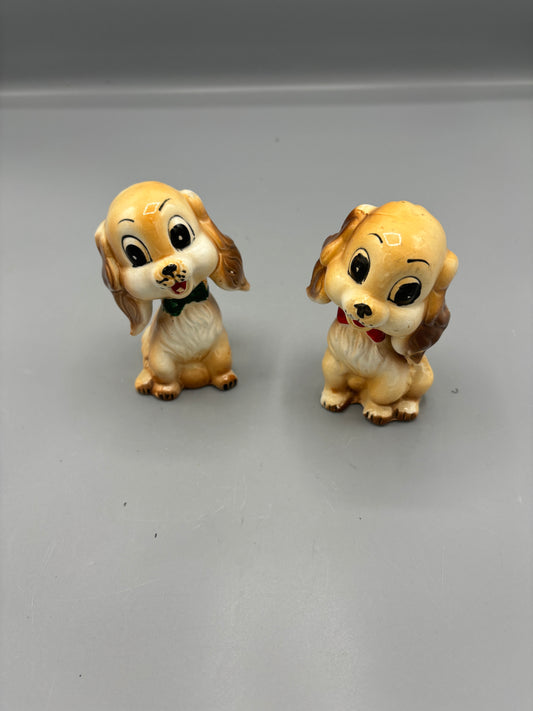 Vintage Cocker Salt & Pepper shakers