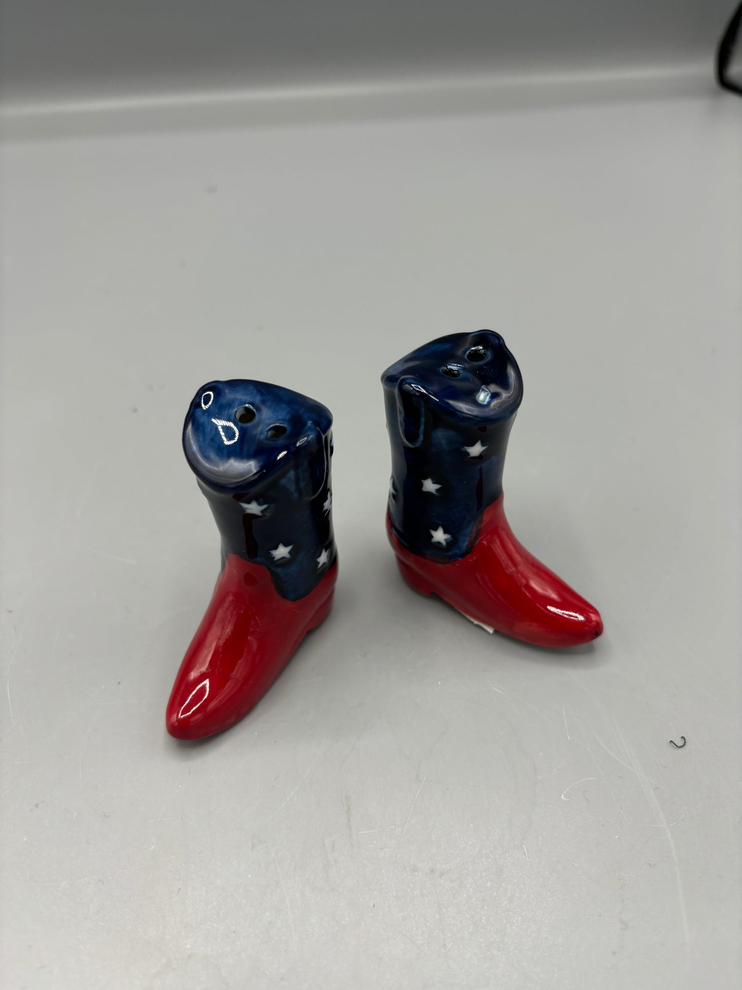 Patriotic boot salt & pepper