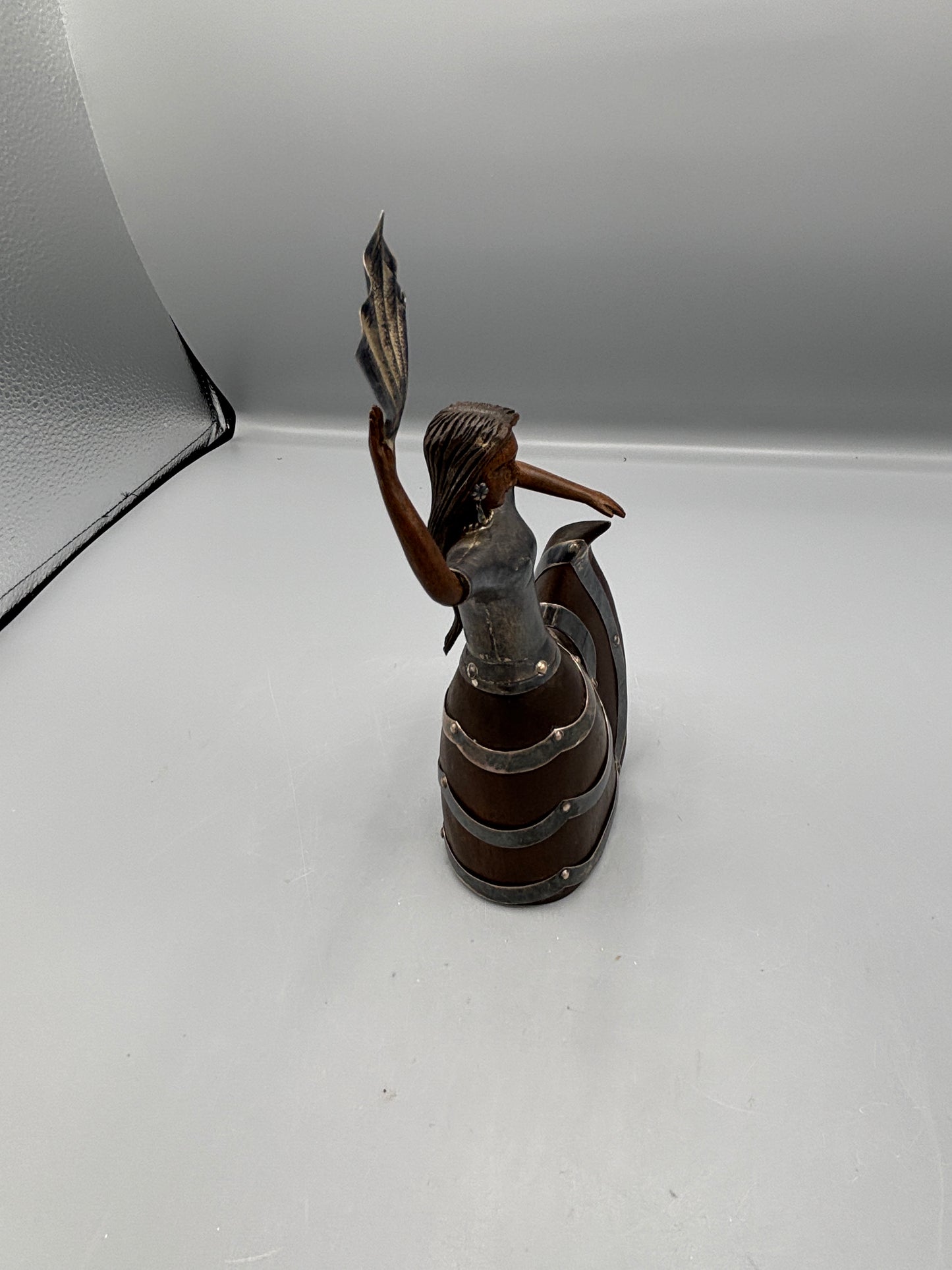 Handmade Sterling & Mahogany Peruvian dancer