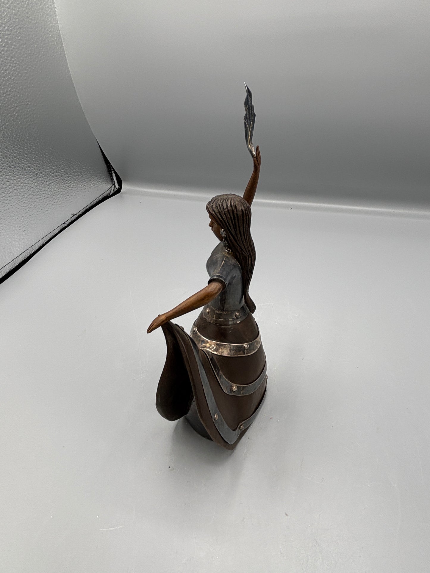 Handmade Sterling & Mahogany Peruvian dancer