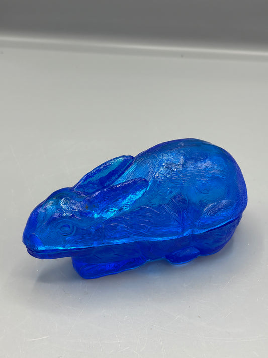 EAPG Cobalt Rabbit covered dish