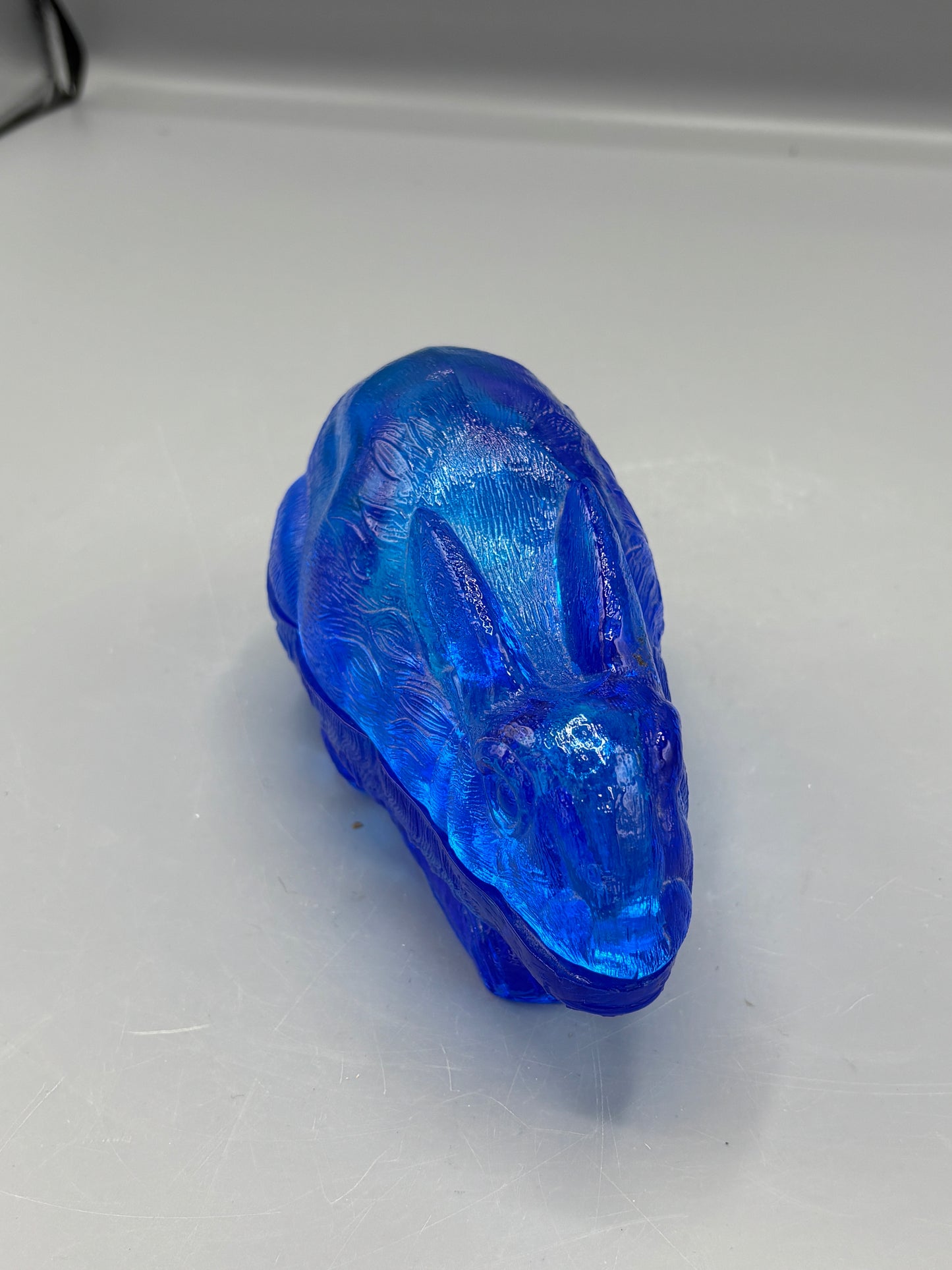 EAPG Cobalt Rabbit covered dish