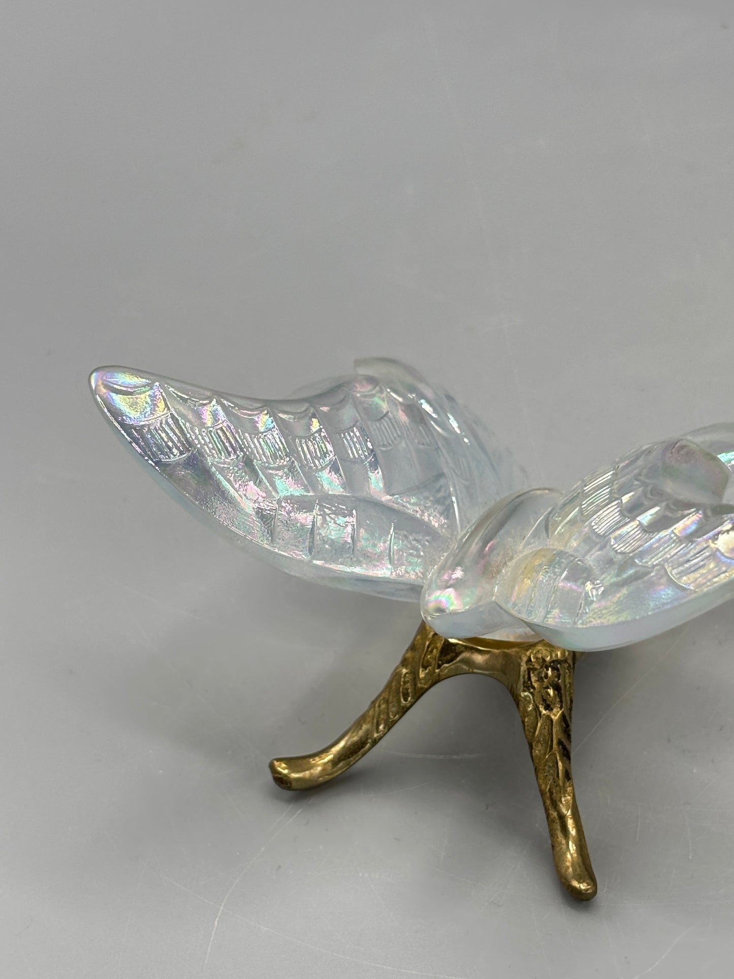Vintage Fenton Iridescent clear butterfly