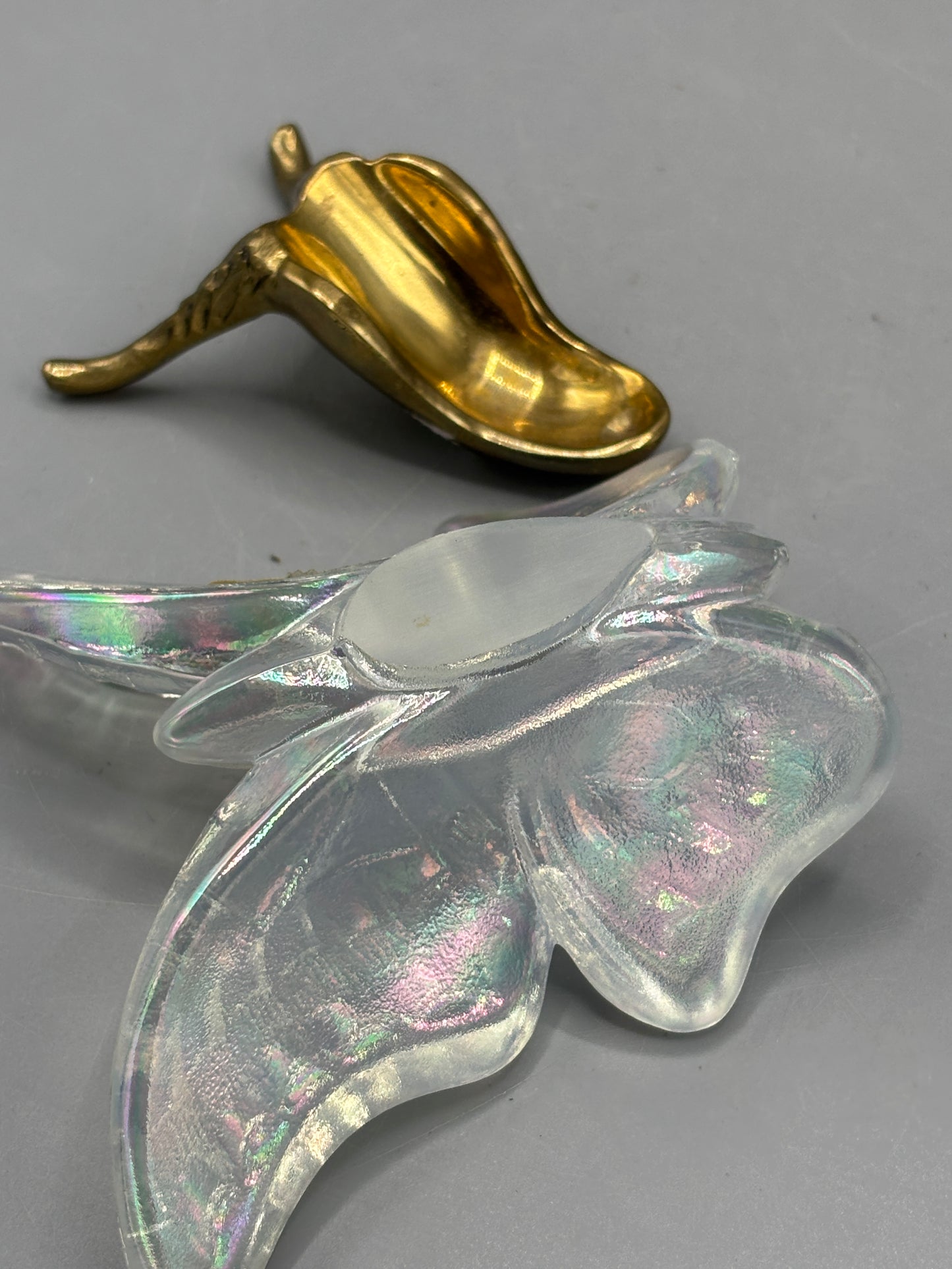 Vintage Fenton Iridescent clear butterfly