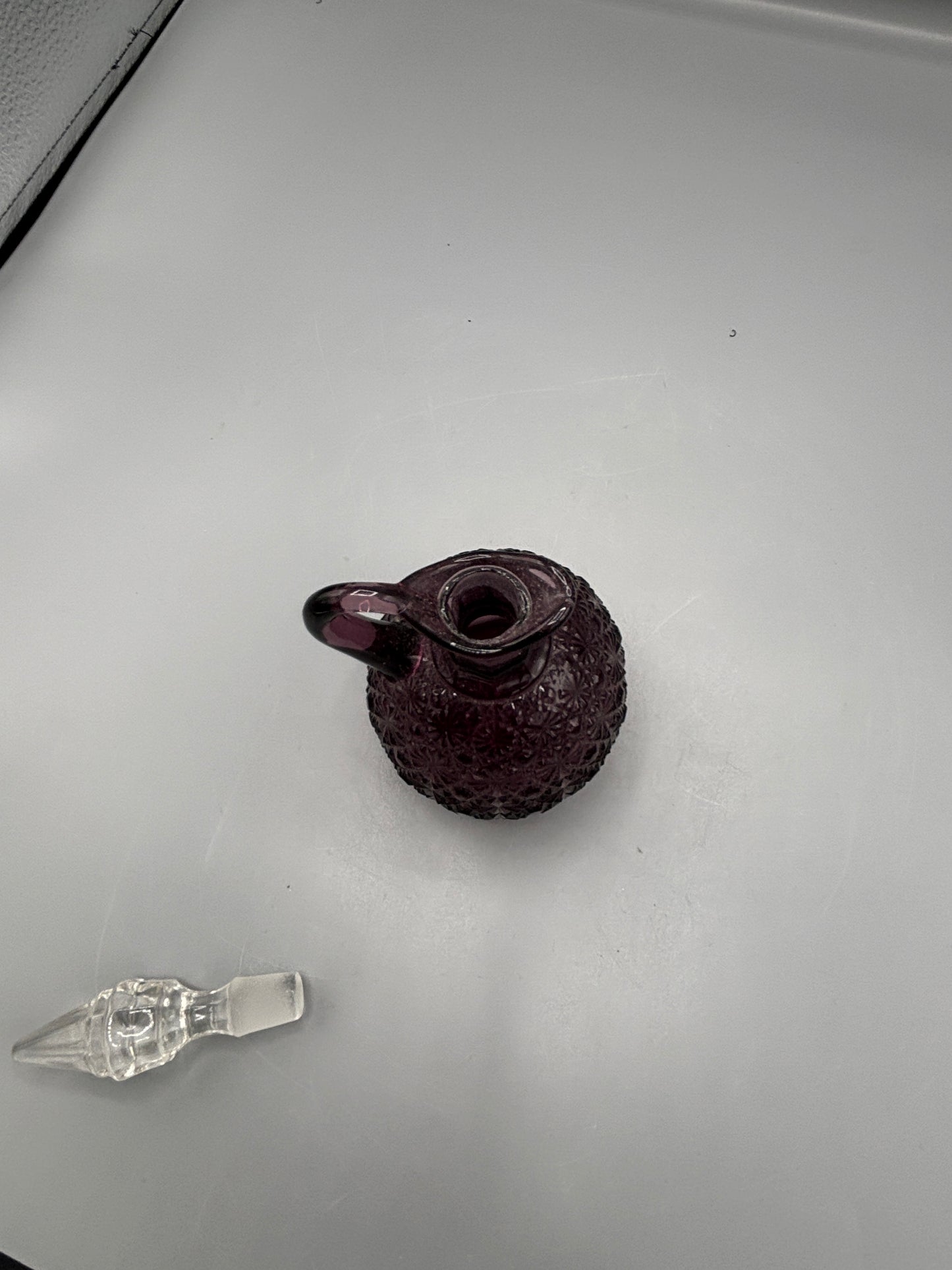 Vintage Amethyst L.G. Wright cruet