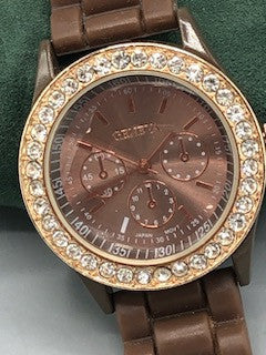 Geneva Platinum Bronze color watch