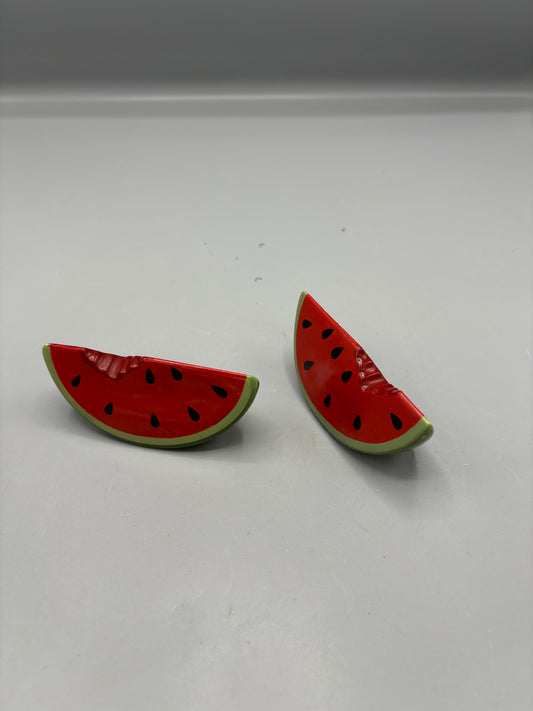 Vintage watermelon salt & pepper shakers