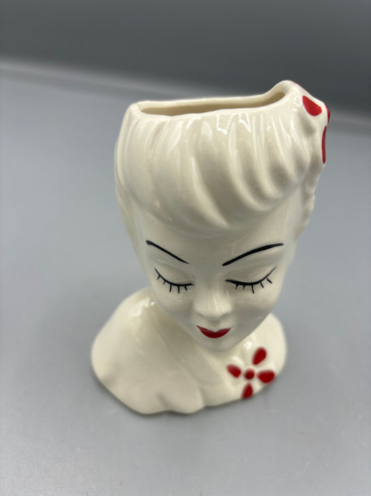 50s Napco ceramic glamour girl vase