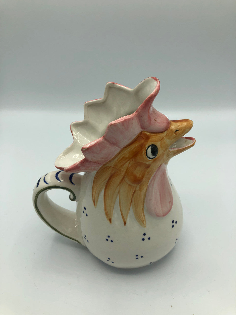 80s Rooster Fine Ceramic Pitcher