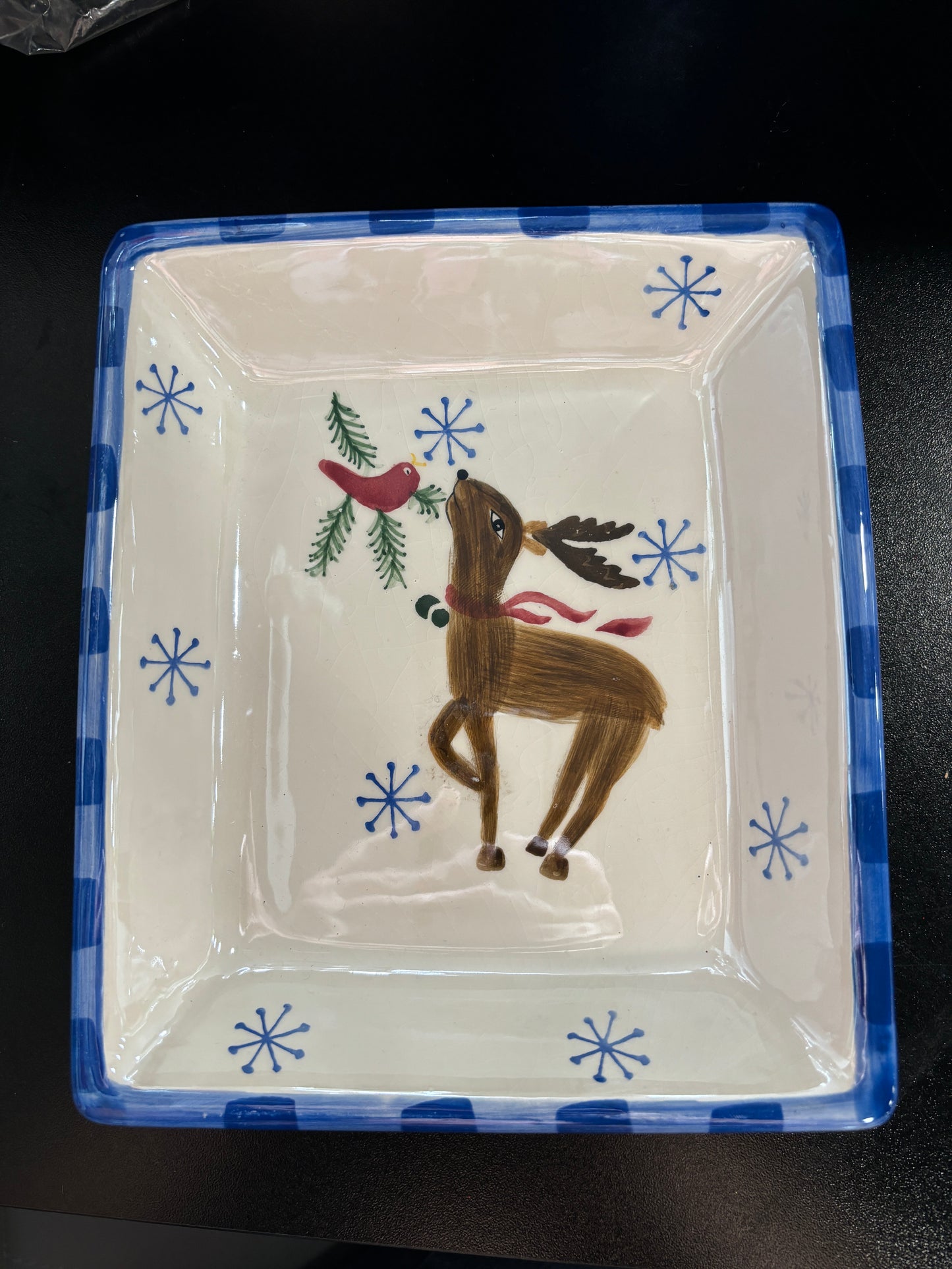 Reindeer ceramic tray