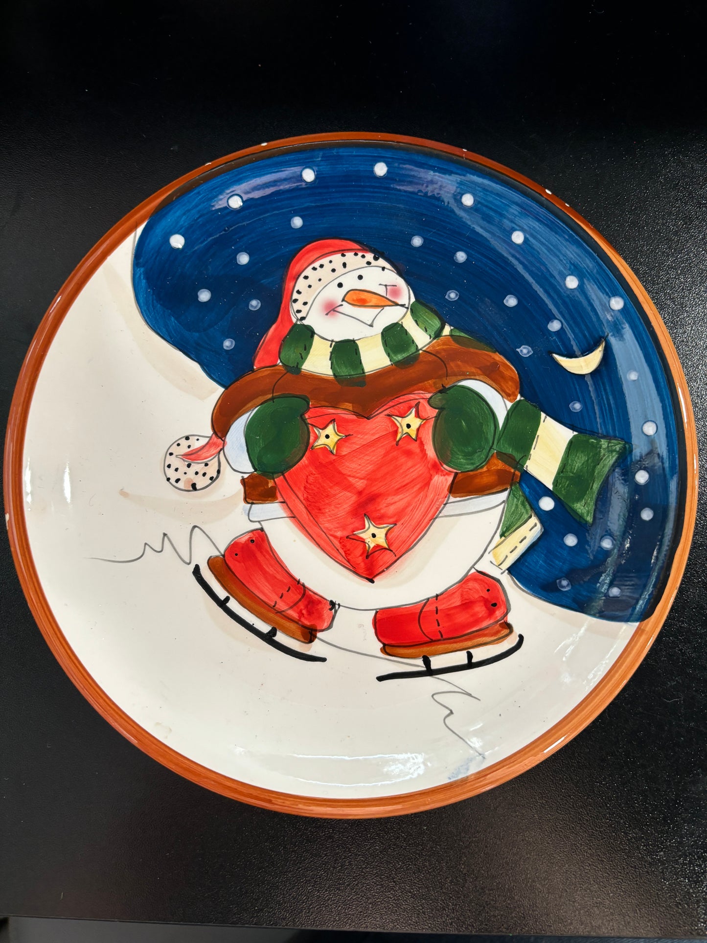 Norfolk Snowman Plate