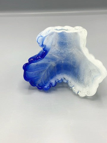 Blue & White Art glass bowl