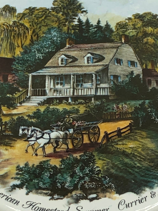 Currier & Ives American Summer Metal Plate