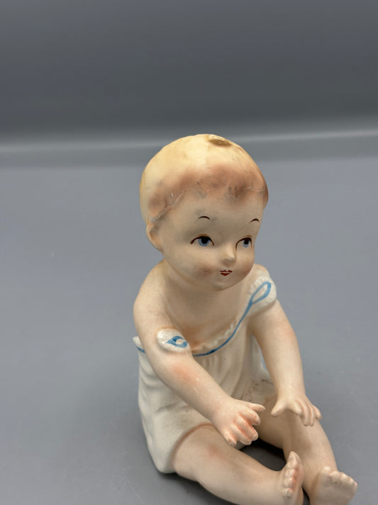 Rare Vintage Porcelain Baby Boy