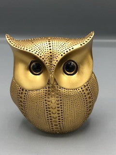 Gold Owl Statue