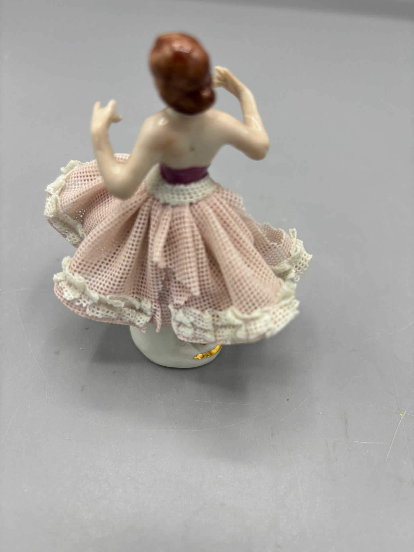 Vintage Porcelain Dresden Lace Ballerina