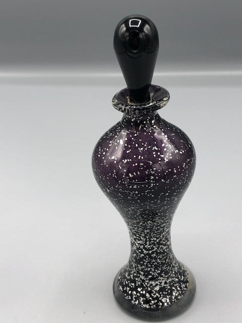 Cased Amethyst purple perfume bottle