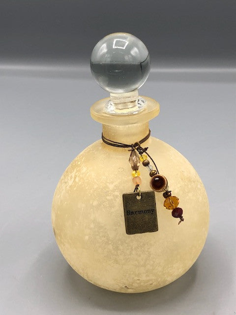 Frosted glass perfume bottle with stopper