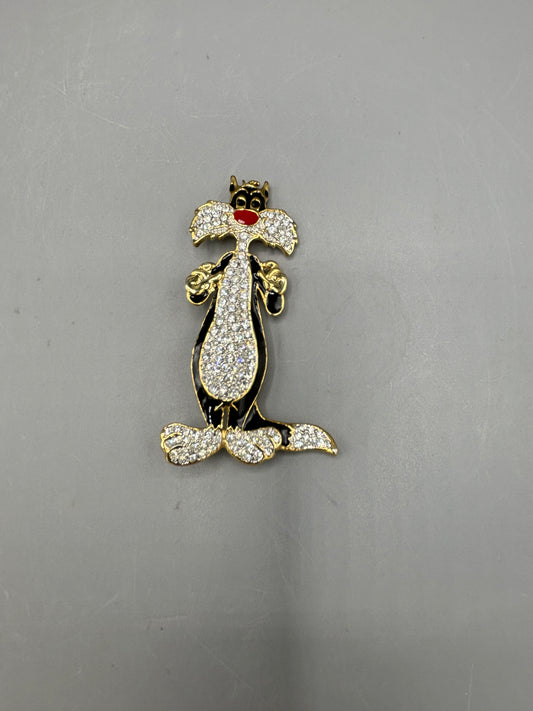 Warner Brothers Sylvester the cat full body brooch