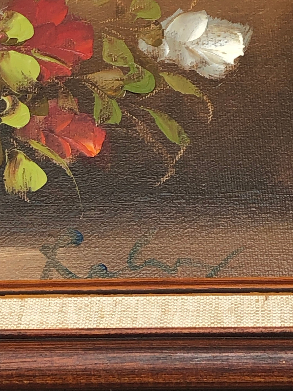 Vintage Floral  Oil Painting